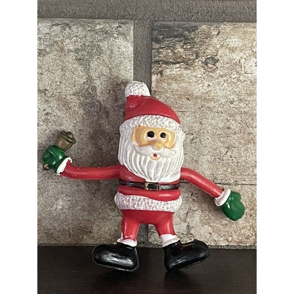 Vintage Christmas Santa Claus Bendable￼ Bendy Pencil Topper by Fun World 1990